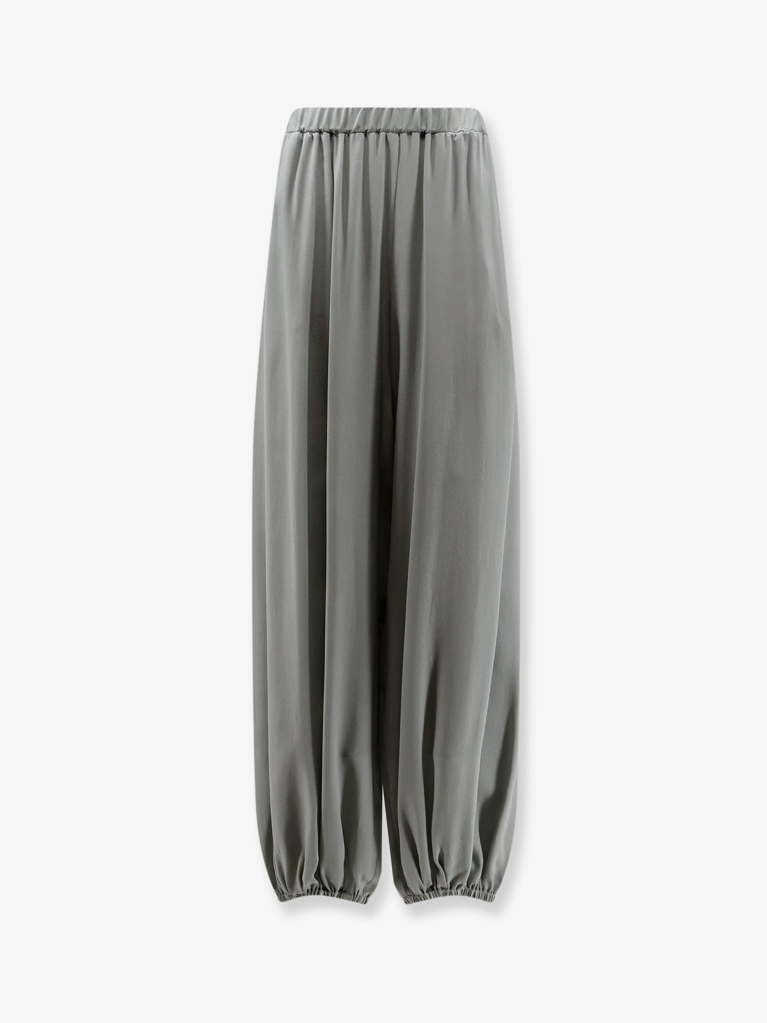 Alysi Women's Baloon Silk Trousers Grey