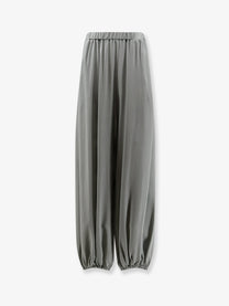 Alysi Women's Baloon Silk Trousers Grey