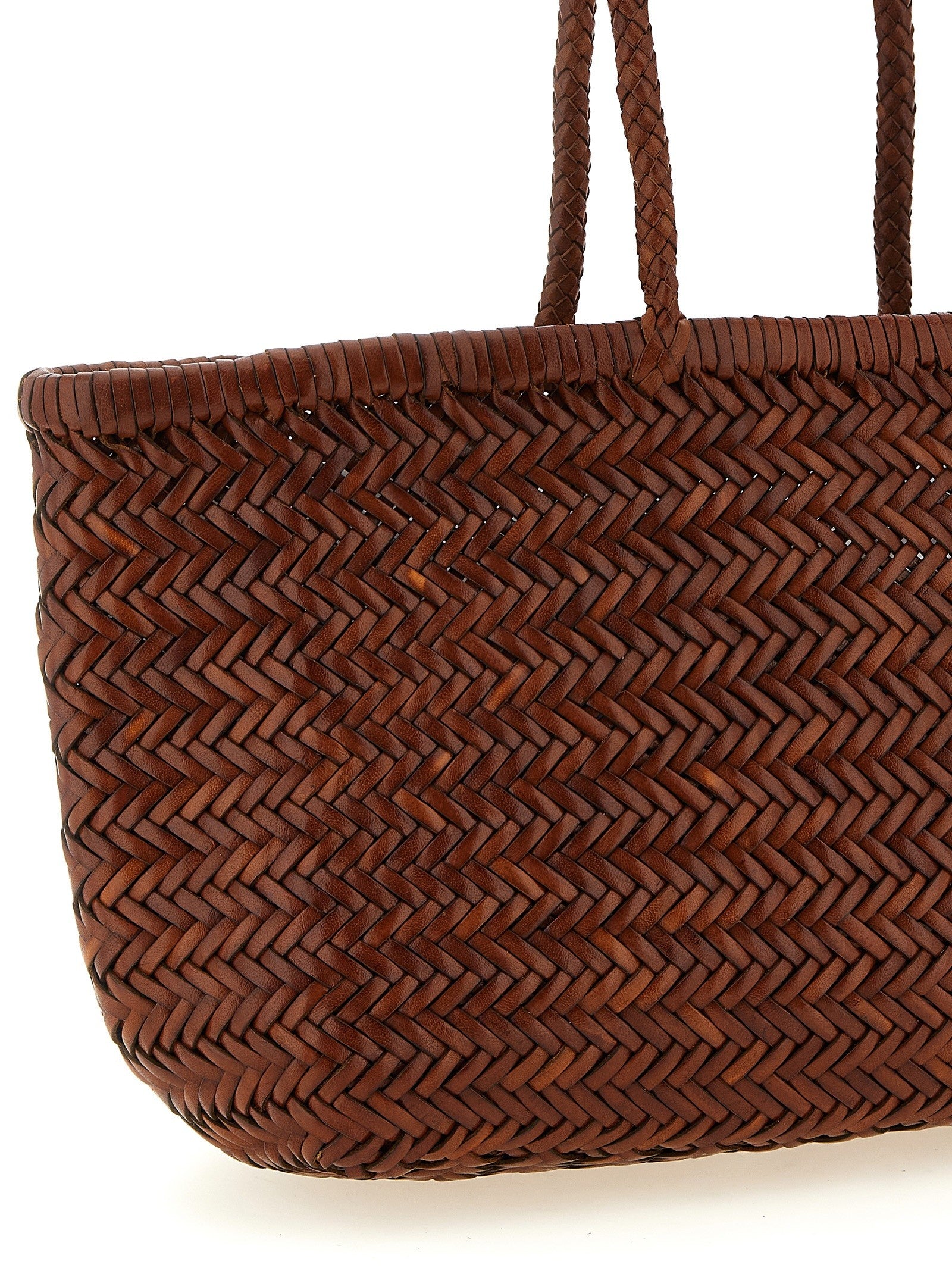 Dragon Diffusion Bamboo Triple Jump Large Shoulder Bag Brown