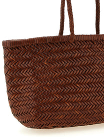 Dragon Diffusion Bamboo Triple Jump Large Shoulder Bag Brown