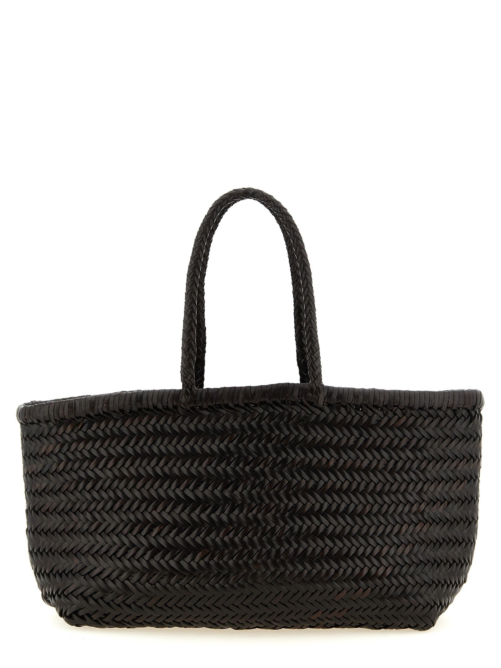 Dragon Diffusion Bamboo Triple Jump Large Shoulder Bag Brown
