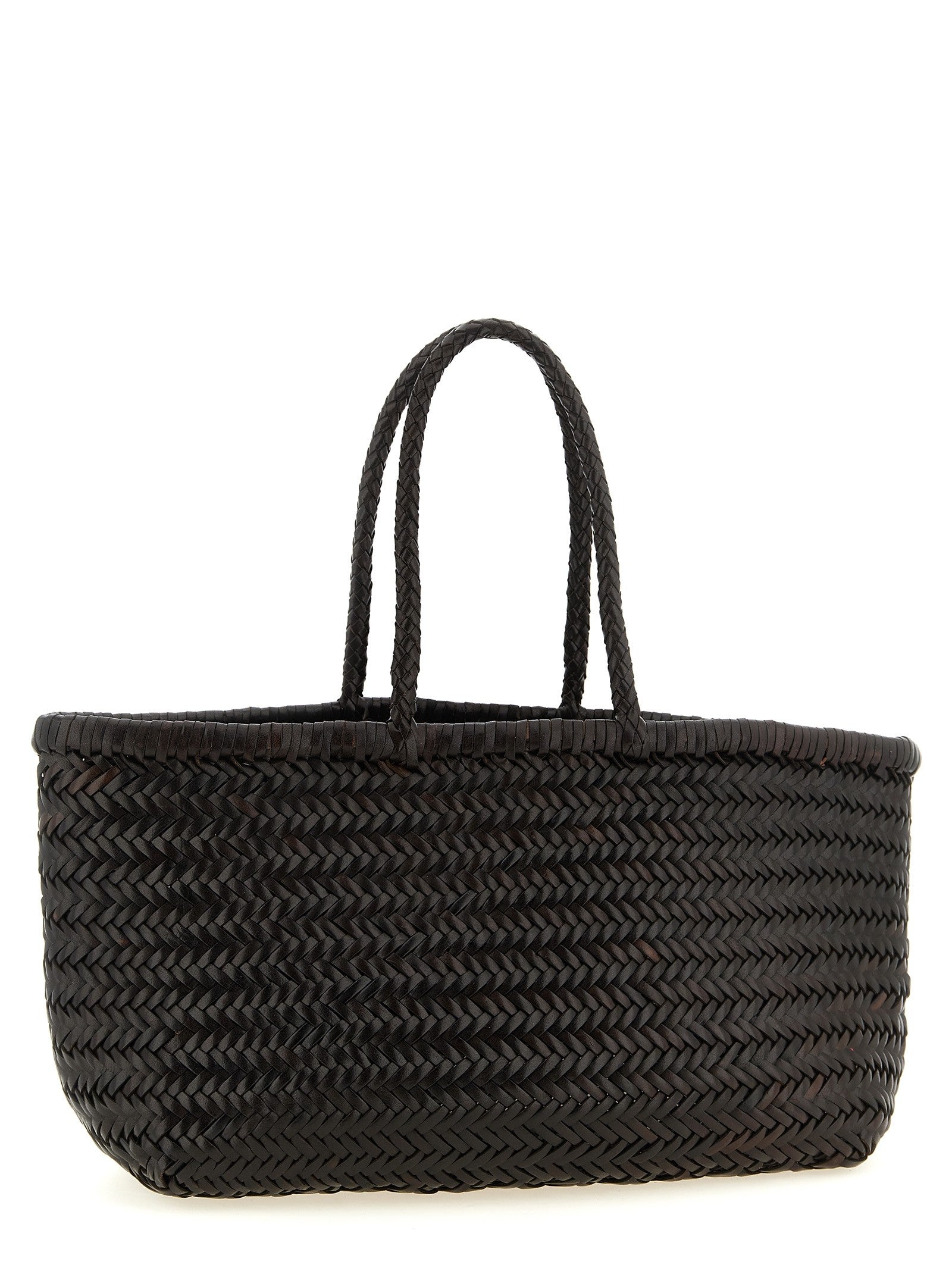 Dragon Diffusion Bamboo Triple Jump Large Shoulder Bag Brown