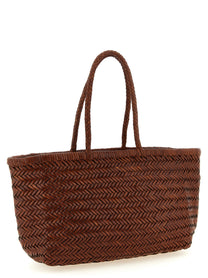 Dragon Diffusion Bamboo Triple Jump Large Shoulder Bag Brown