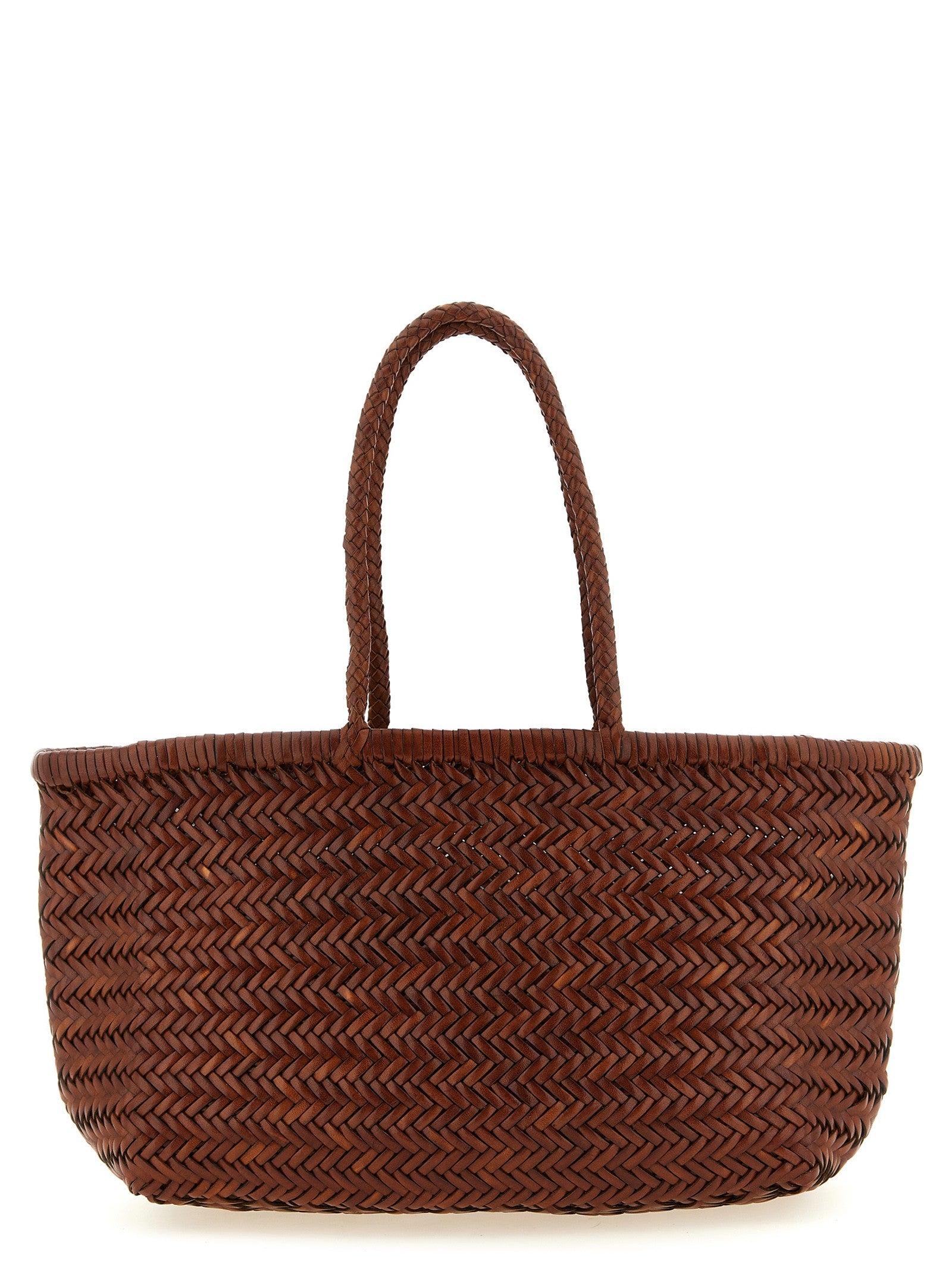 Dragon Diffusion Bamboo Triple Jump Large Shoulder Bag Brown