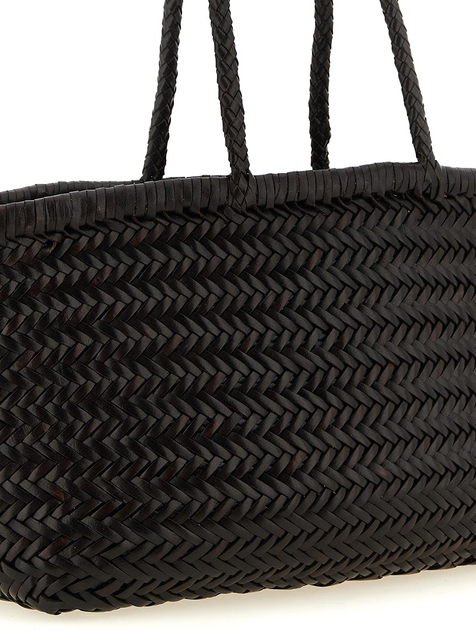 Dragon Diffusion Bamboo Triple Jump Large Shoulder Bag Brown