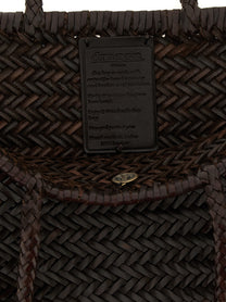 Dragon Diffusion Bamboo Triple Jump Large Shoulder Bag Brown