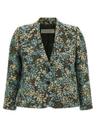 Dries Van Noten Bamis Floral Jacquard Blazer Gold