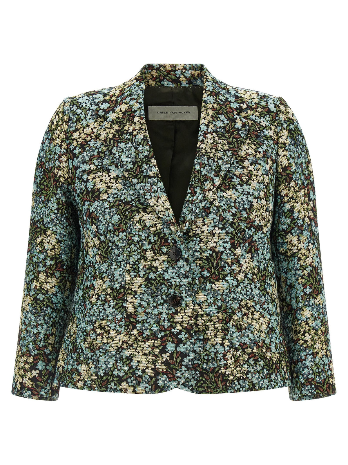 Dries Van Noten Bamis Floral Jacquard Blazer Gold