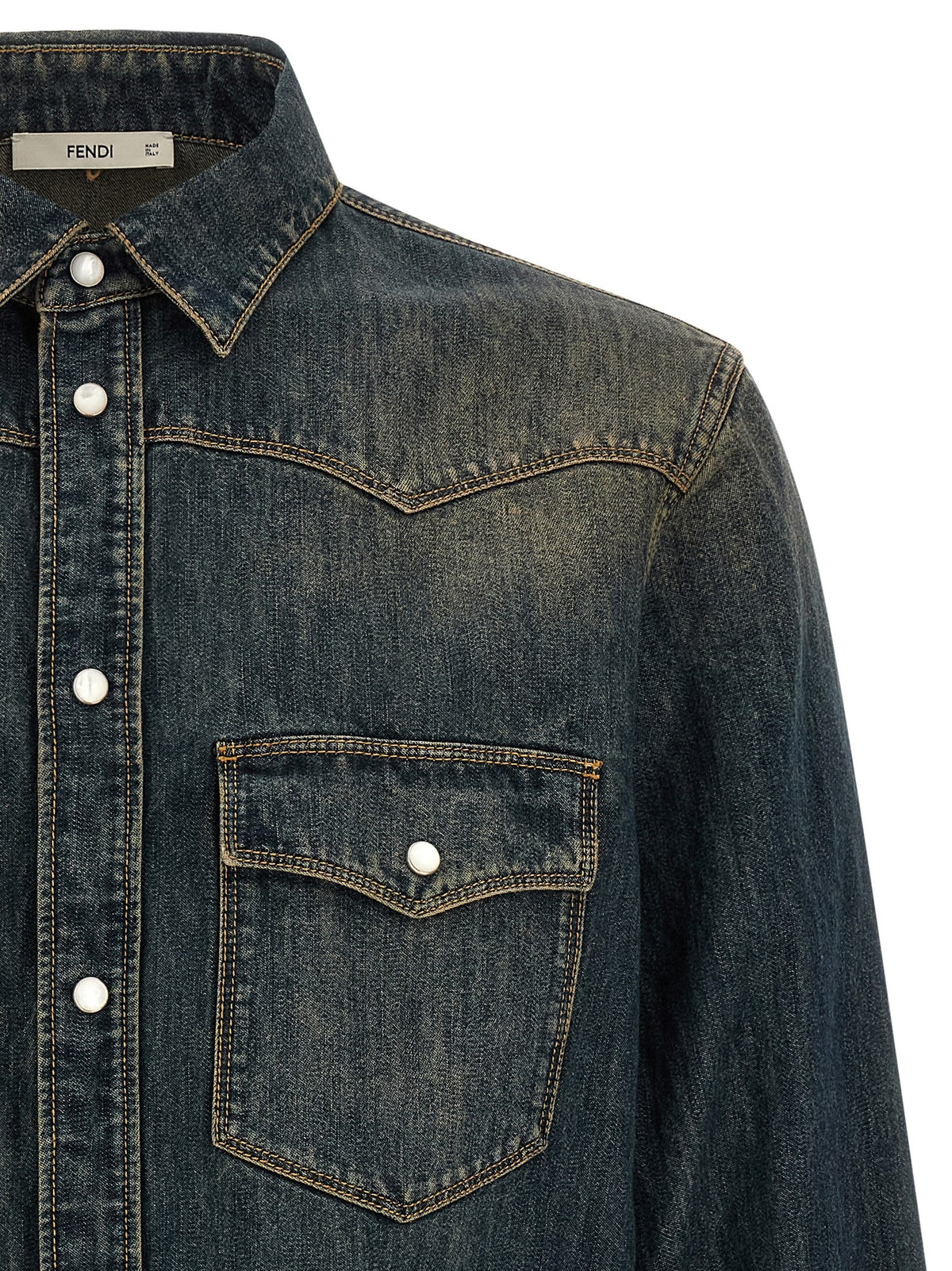 Fendi Bananatex® Denim Shirt Blue
