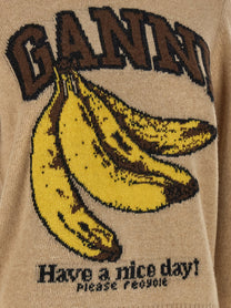 Ganni Banane Sweater Beige