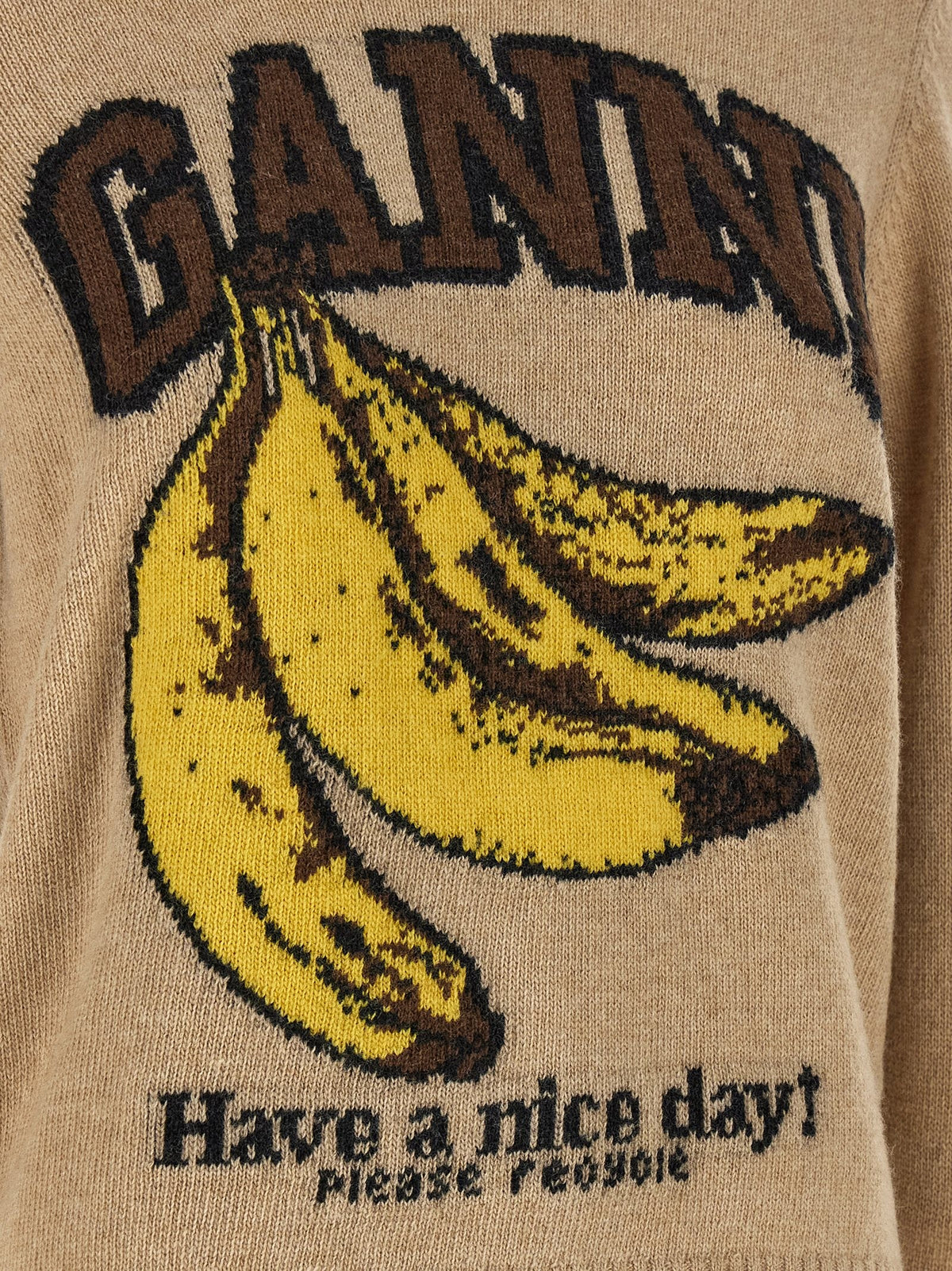 Ganni Banane Sweater Beige, view 4
