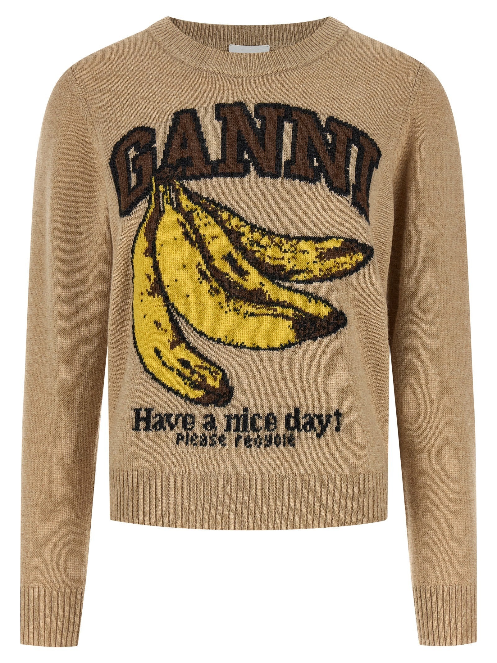 Ganni Banane Sweater Beige