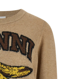 Ganni Banane Sweater Beige