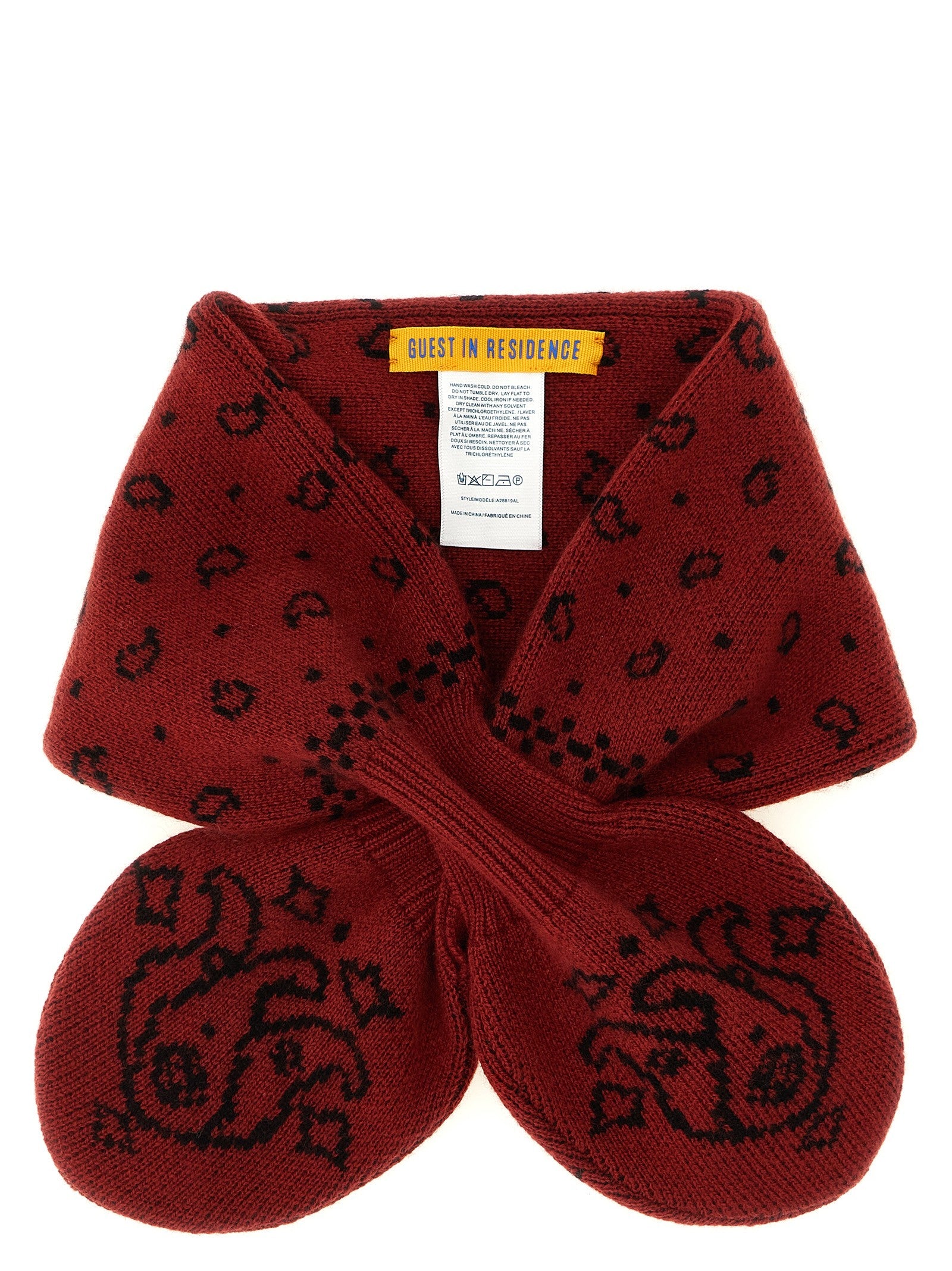 Guest In Residence Bandana Bowtie Scarf Red