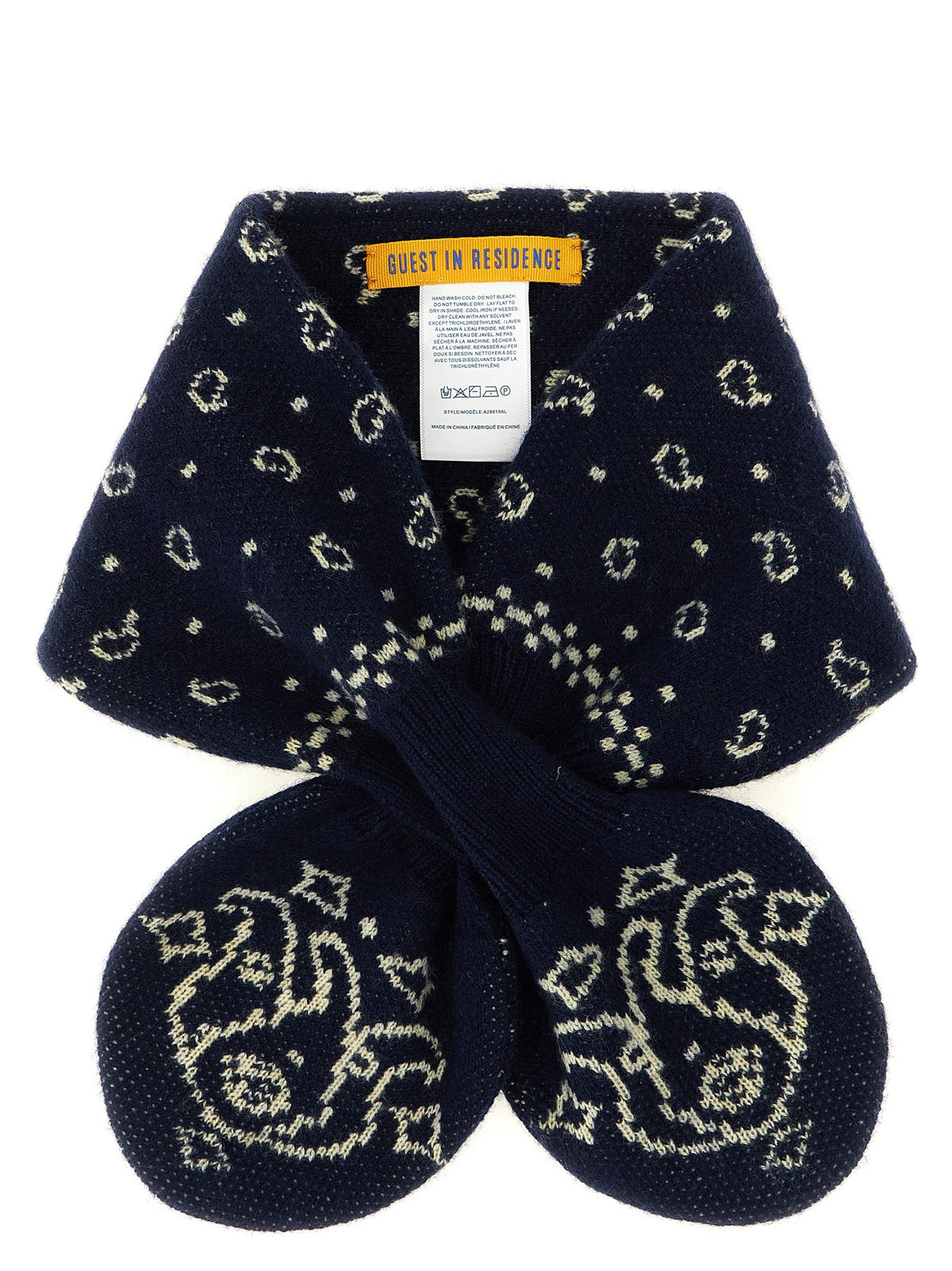 Guest In Residence Bandana Bowtie Scarf Blue