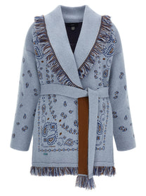 Alanui Bandana Cardigan Blue