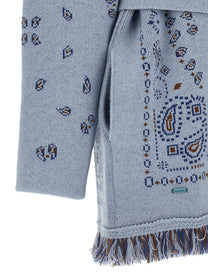 Alanui Bandana Cardigan Blue