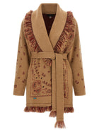 Alanui Bandana Cardigan Beige