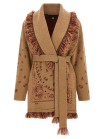 Alanui Bandana Cardigan Beige