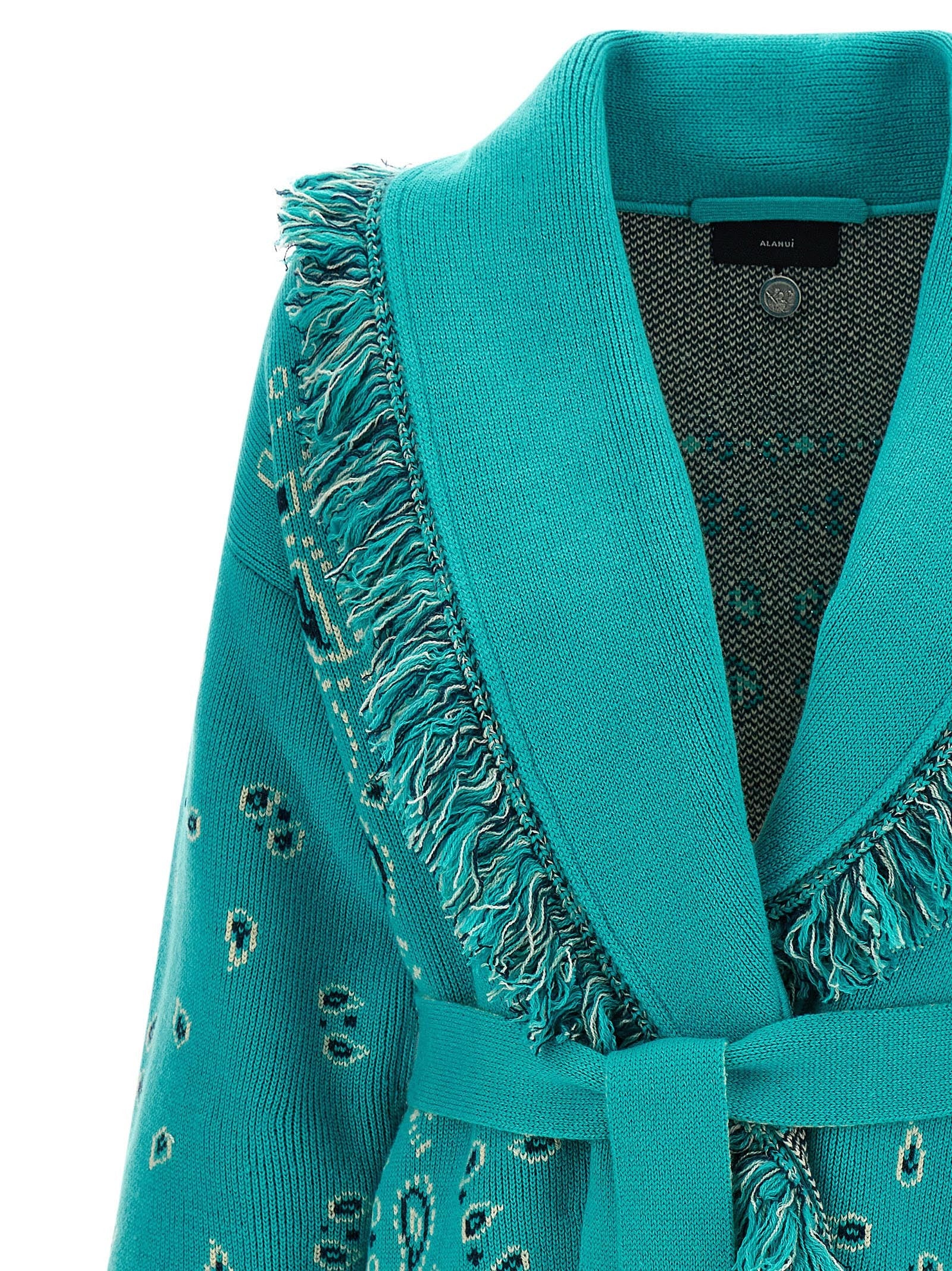 Alanui Bandana Cardigan Blue