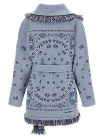 Alanui Bandana Cardigan Blue