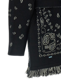 Alanui Bandana Cardigan Black