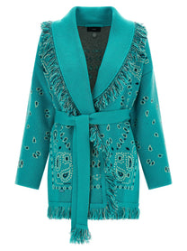 Alanui Bandana Cardigan Blue