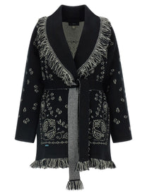 Alanui Bandana Cardigan Black