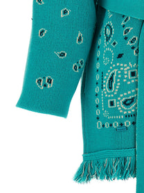 Alanui Bandana Cardigan Blue