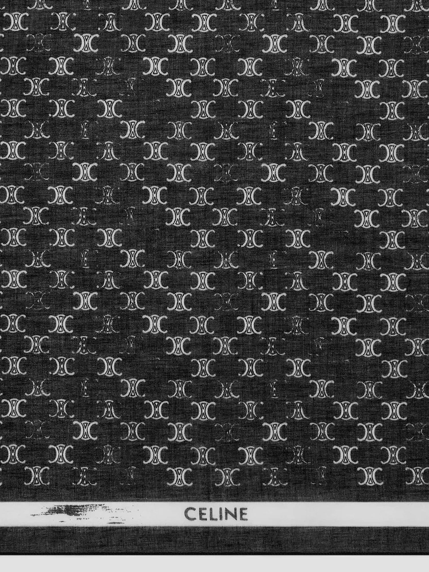 Celine Women's Bandana Cotton Foulard Black