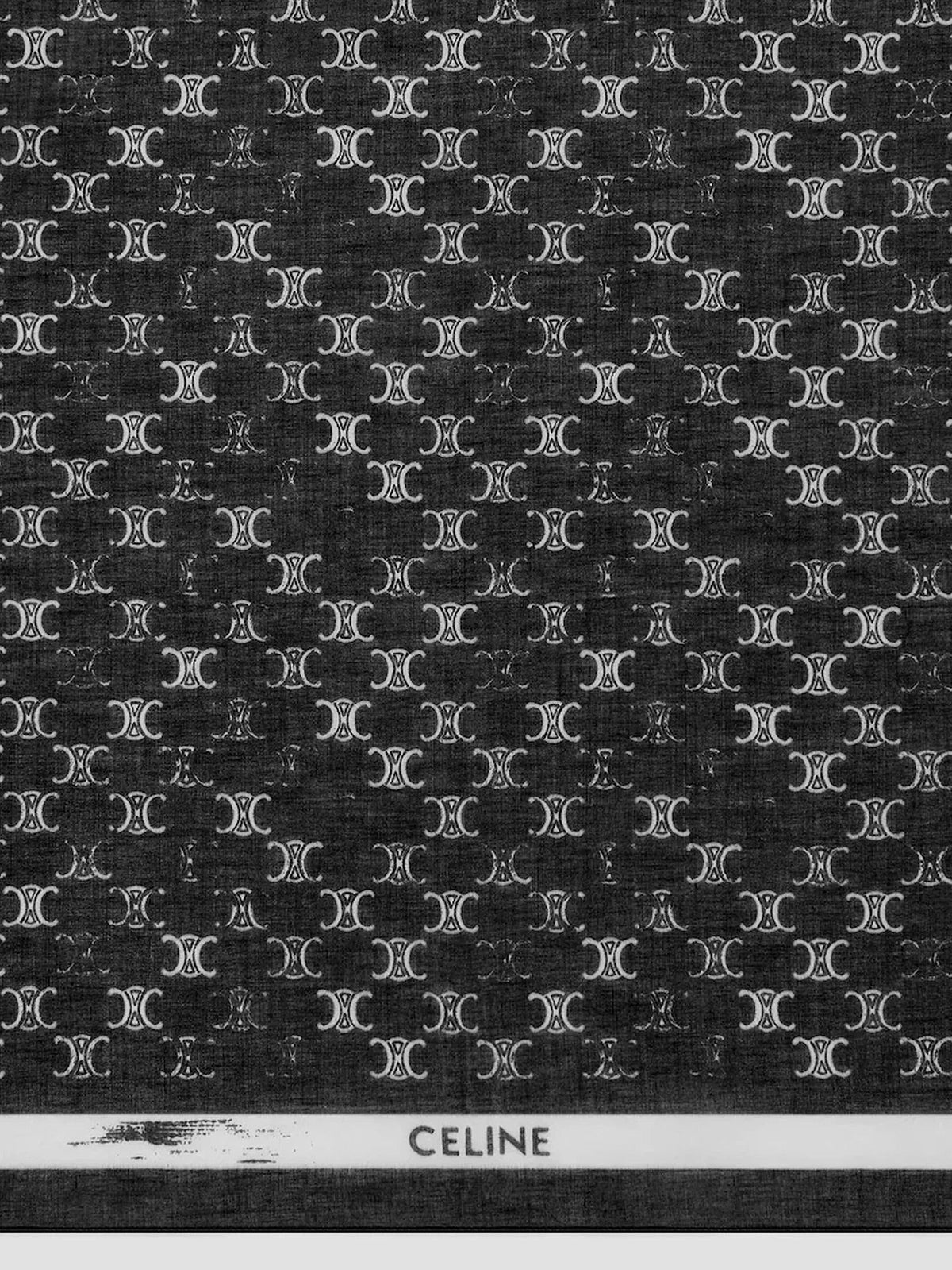 Celine Women's Bandana Cotton Foulard Black