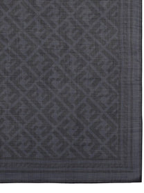 Fendi Men's Bandana in Seta Lana Con Motivo Blue