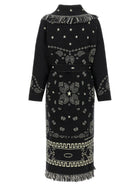 Alanui Bandana Long Coat Black, view 2