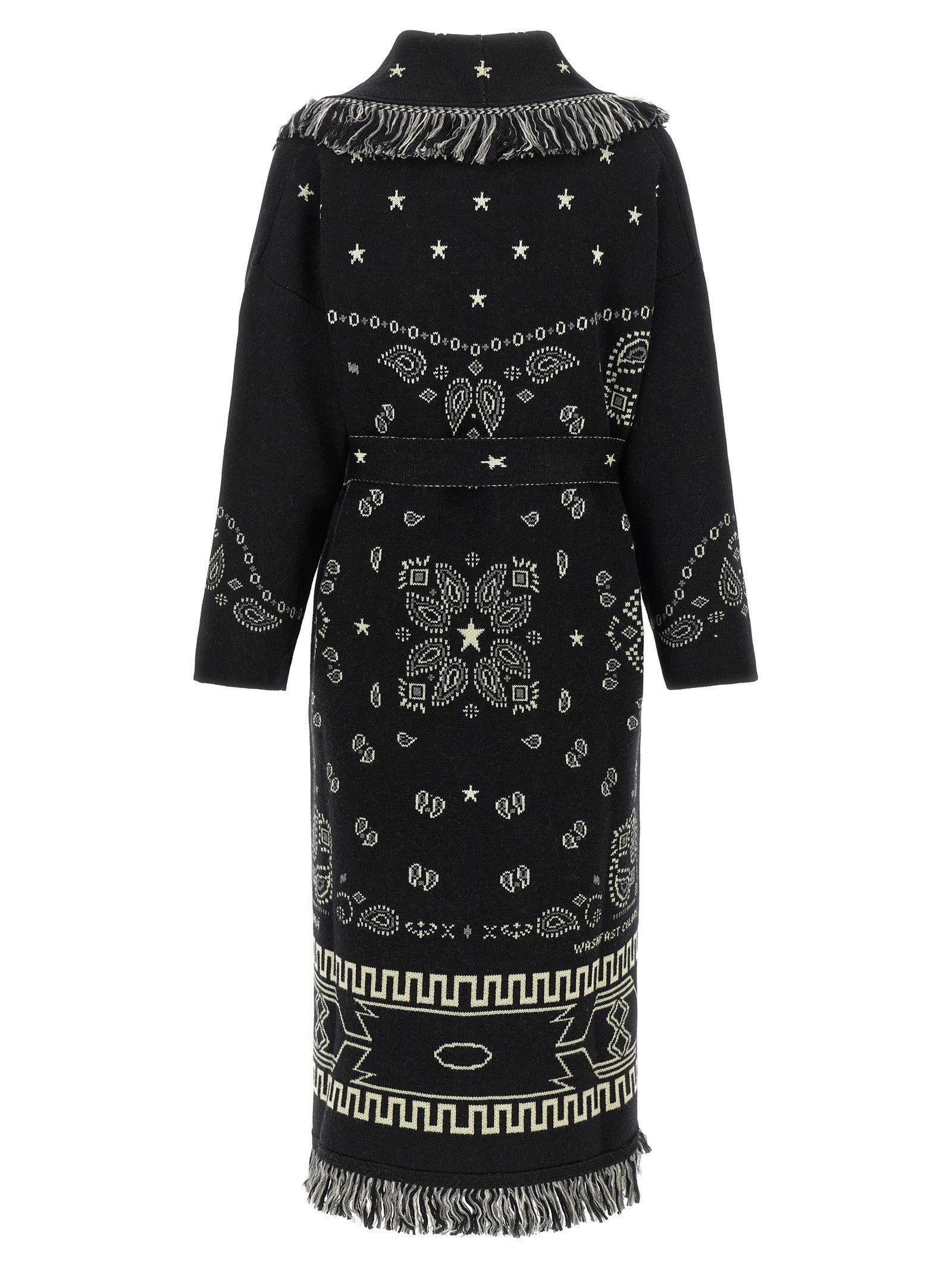 Alanui Bandana Long Coat Black