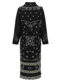 Alanui Bandana Long Coat Black