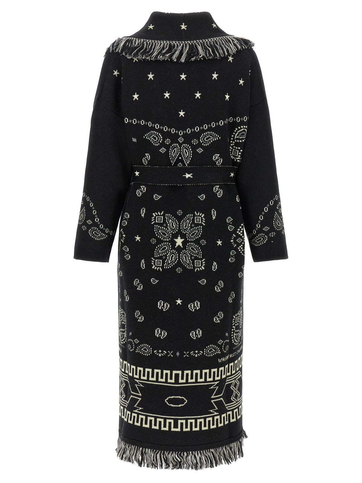 Alanui Bandana Long Coat Black, view 2