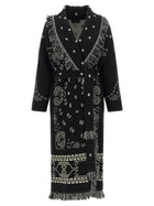 Alanui Bandana Long Coat Black