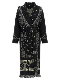 Alanui Bandana Long Coat Black