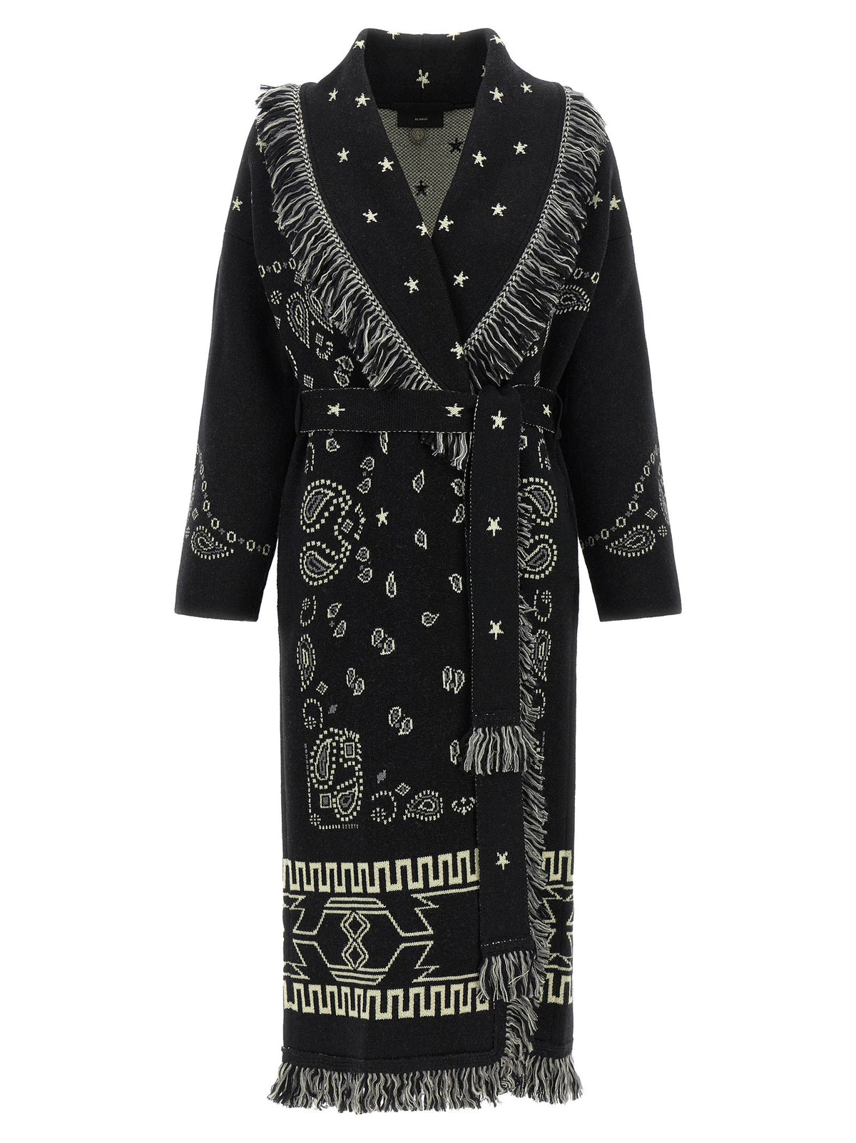 Alanui Bandana Long Coat Black