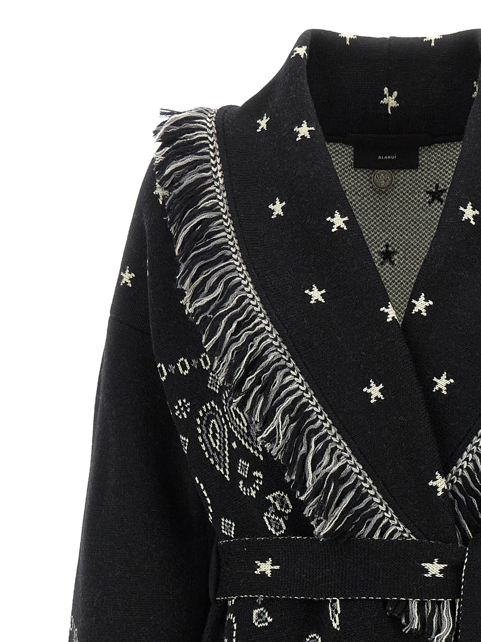 Alanui Bandana Long Coat Black