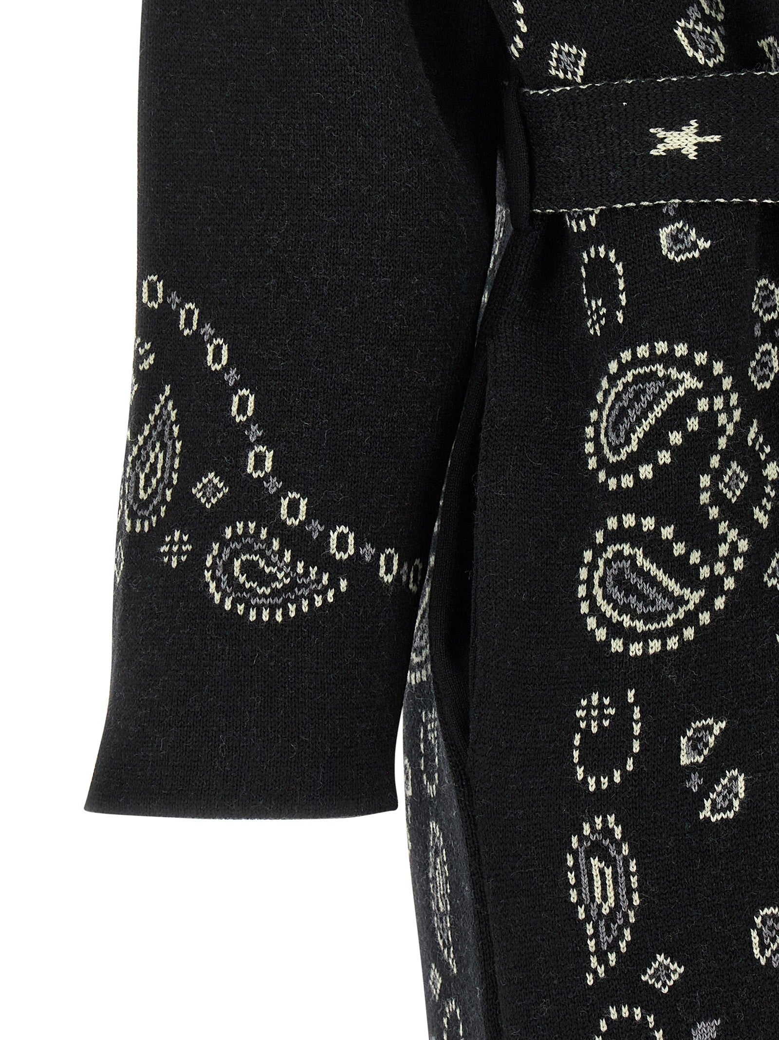 Alanui Bandana Long Coat Black