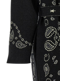 Alanui Bandana Long Coat Black