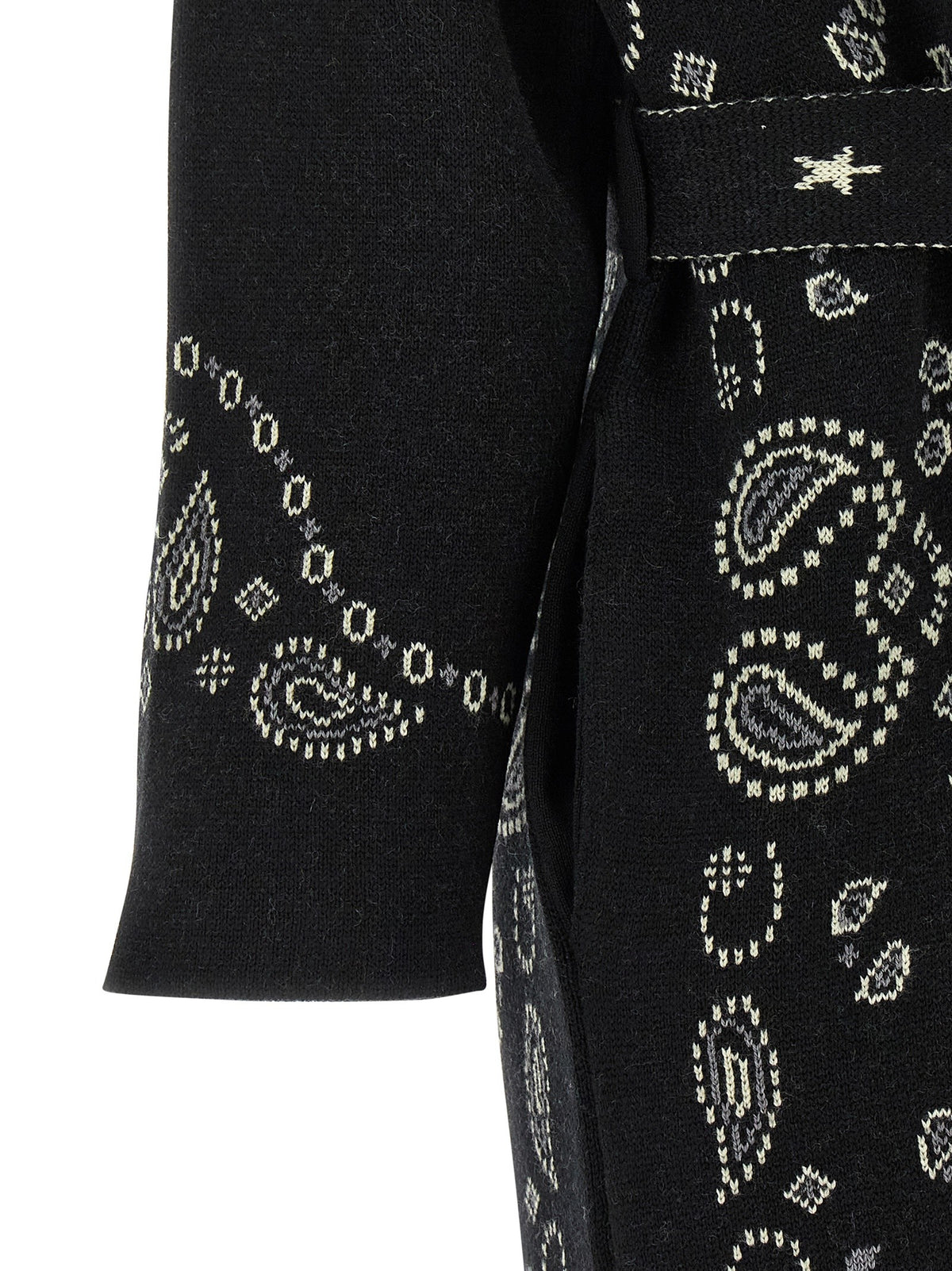 Alanui Bandana Long Coat Black, view 4