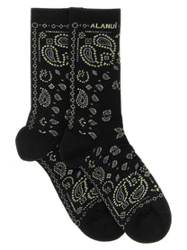 Alanui Bandana Socks Black