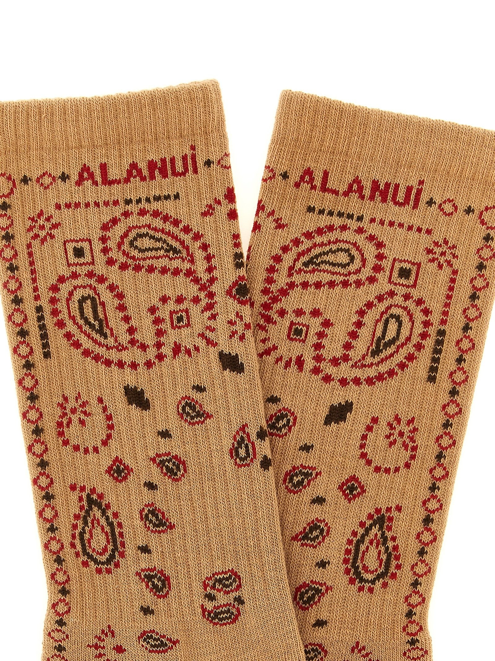 Alanui Bandana Socks Beige