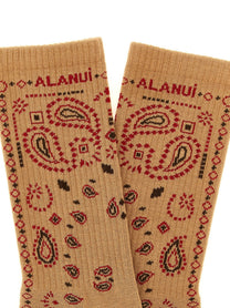 Alanui Bandana Socks Beige