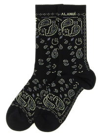 Alanui Bandana Socks Black