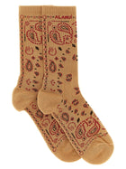 Alanui Bandana Socks Beige