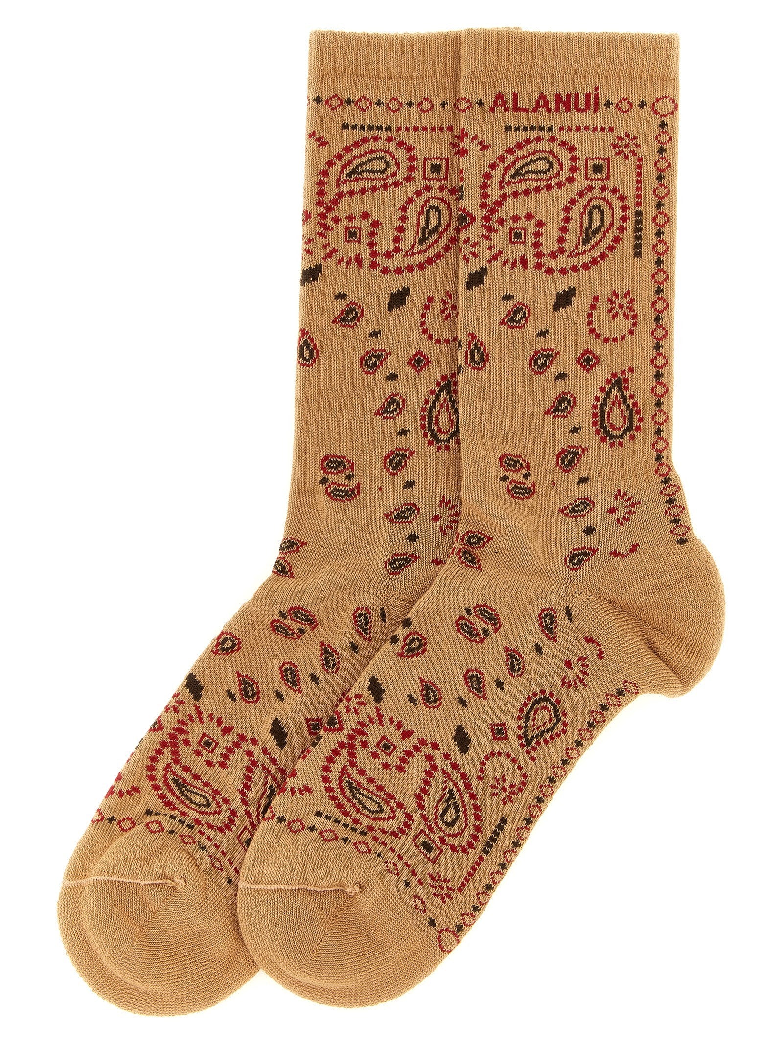 Alanui Bandana Socks Beige