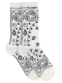 Alanui Bandana Socks White